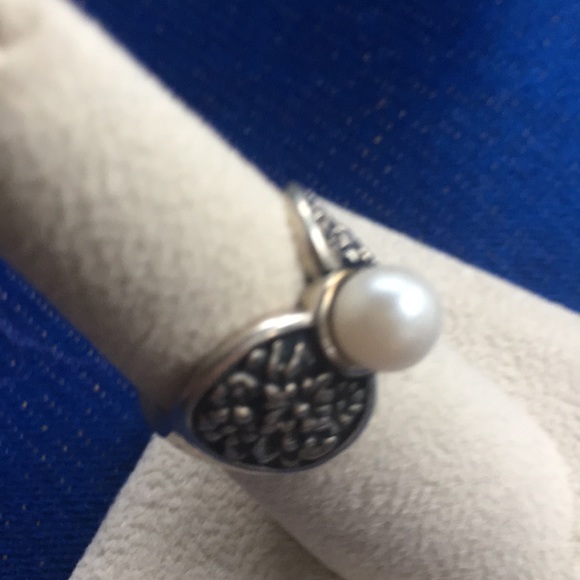 925 Silver Designer 🌺 Kabana Sterling Pearl size 6 Perfect - Picture 4 of 8